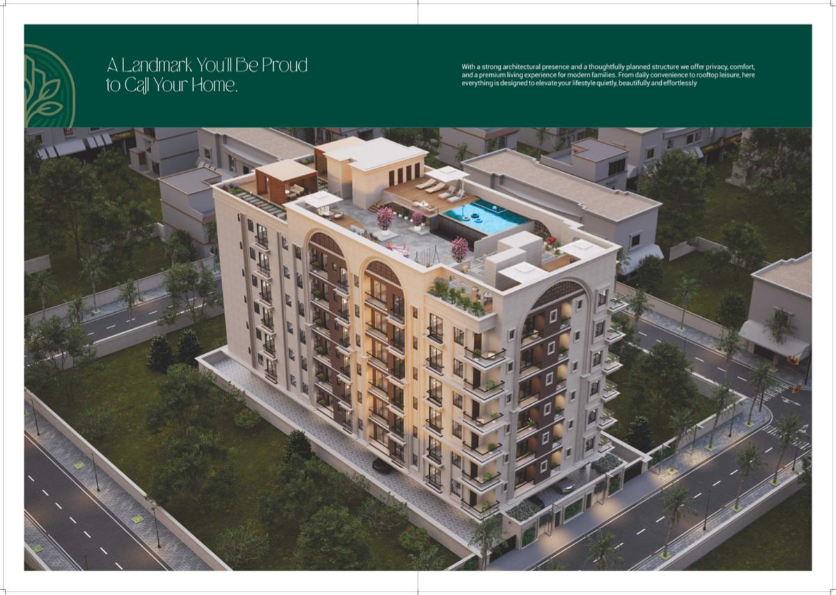 Tower render and rooftop pool